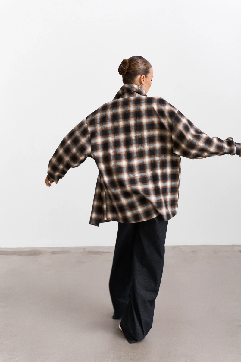 Рубашка в клетку оверсайз