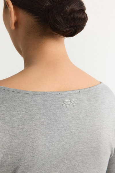 Лонгслив из смесовой вискозы TOPTOP, цвет: серый меланж, TT.025.19447.820 купить онлайн