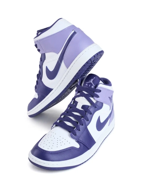 Кроссовки мужские Jordan 1 Mid "Blueberry" NKDADDYS SNEAKERS, цвет: фиолетовый DQ8426-515 купить онлайн