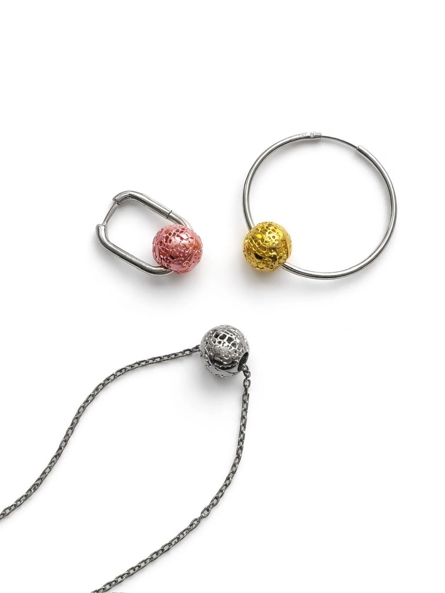 Серебряная подвеска-сфера «Кружево» с позолотой SBLESKOM, цвет: позолота, 22250 купить онлайн