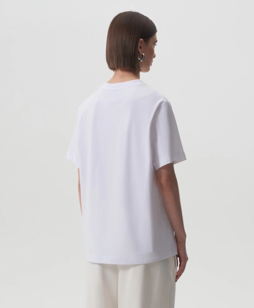 Футболка силуэта умеренный оверсайз GLVR, цвет: белый, 125G26GAC1224 купить онлайн
