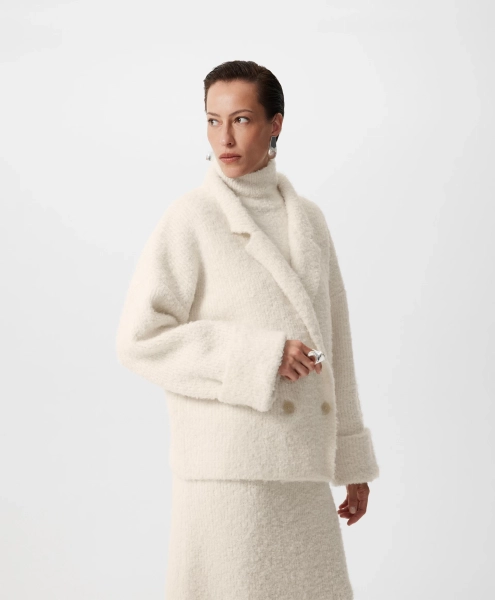 Кардиган вязаный оверсайз GLVR, цвет: молочный, 225G33GAC3501 купить онлайн