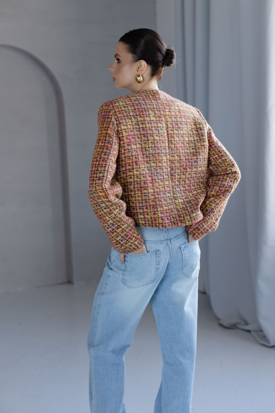 Жакет из твида укороченный VLVT, цвет: разноцветный, 00-00005118 купить онлайн