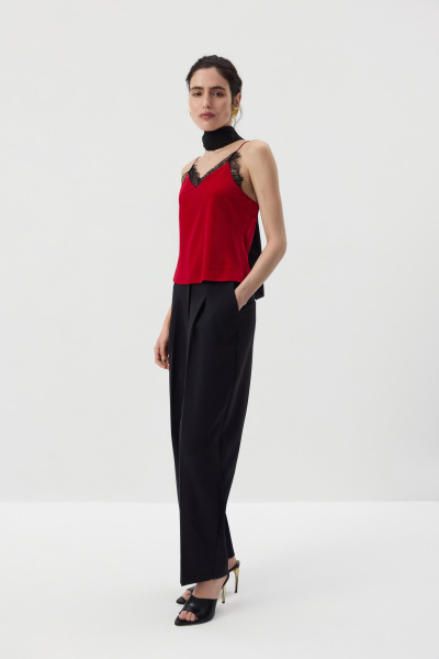 Топ из бархата Charmstore, цвет: алый, 102-49342-441 купить онлайн