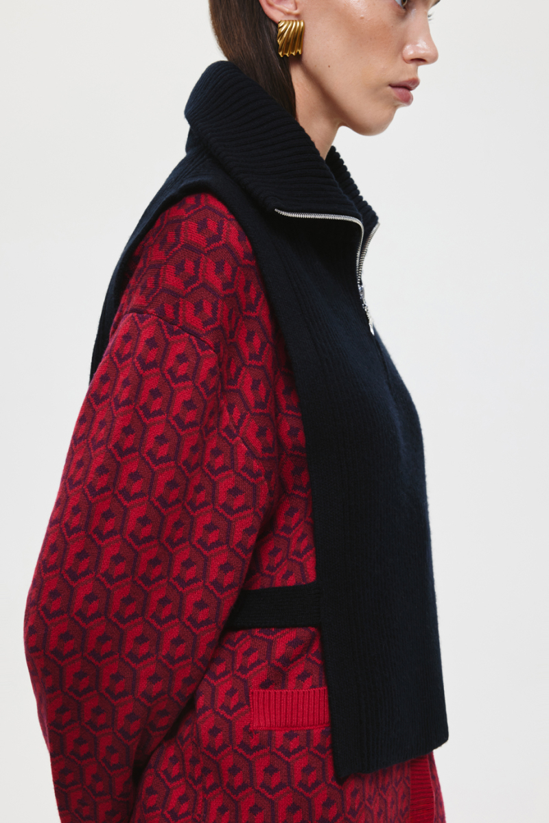 Манишка шерстяная на молнии DREAMS BY ALENA AKHMADULLINA, цвет: Черный 225106030304310/103000 купить онлайн