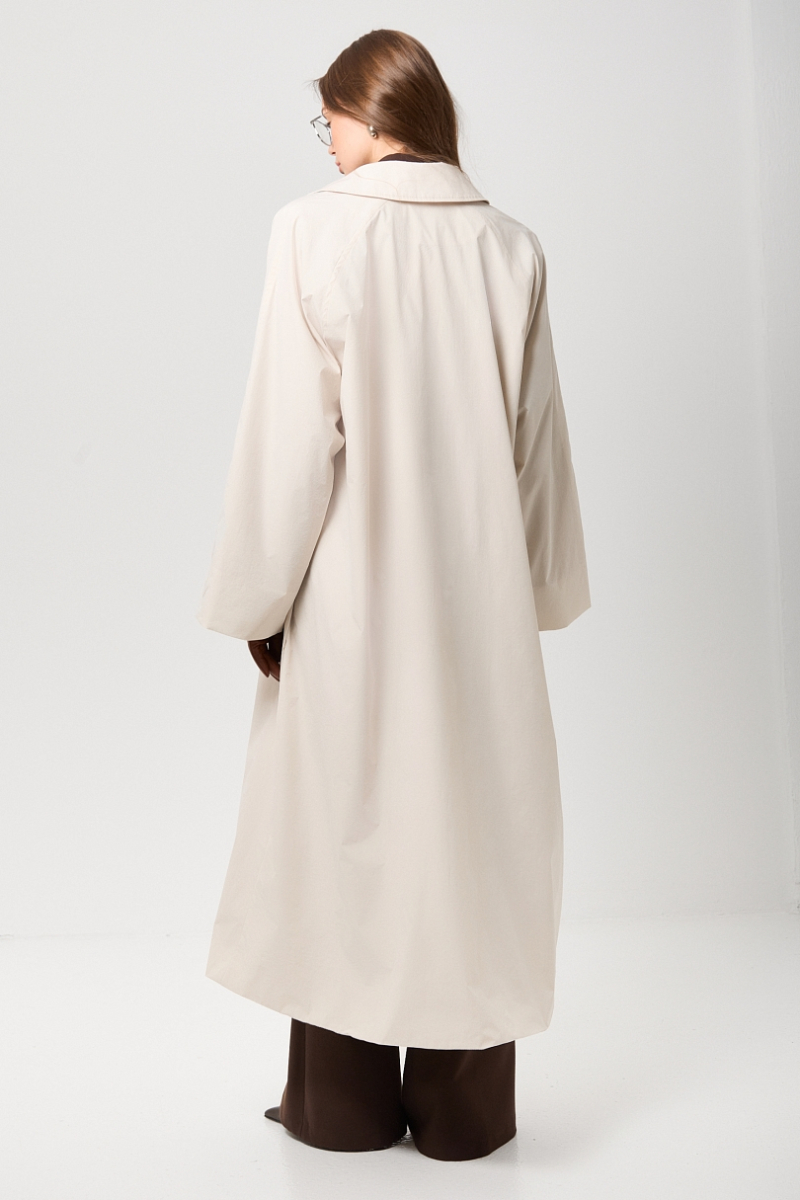 Тренч облегченный из технологичной ткани Ricoco, цвет: слоновая кость, 7067/1 купить онлайн