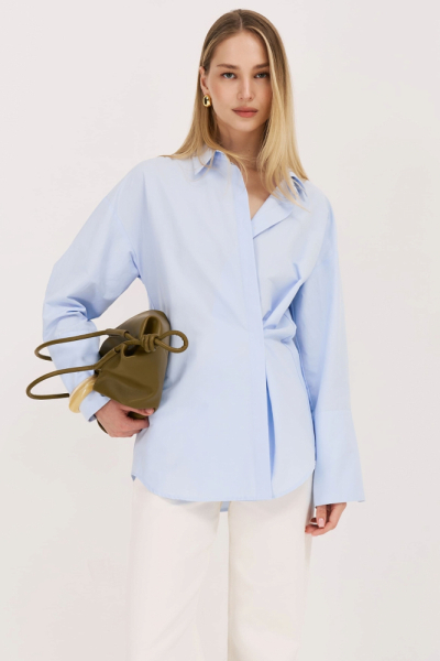 Рубашка приталенная с асимметрией