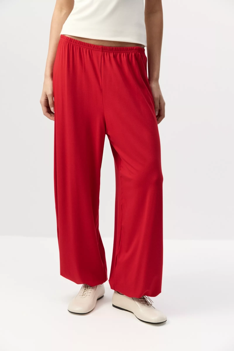 Джоггеры из вискозы Charmstore, цвет: красный, 201-35065-440 купить онлайн