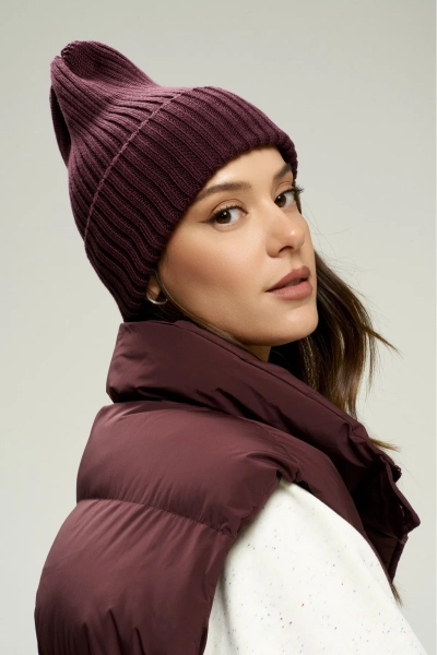 Шапка из хлопка Plum Erist store, цвет: сливовый НФ-00002848 купить онлайн