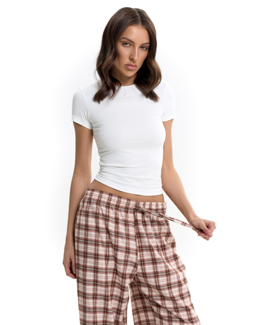 Брюки в клетку Suborbia, цвет: розовый, 006633 купить онлайн