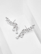 Серьги с висячими фианитами silver