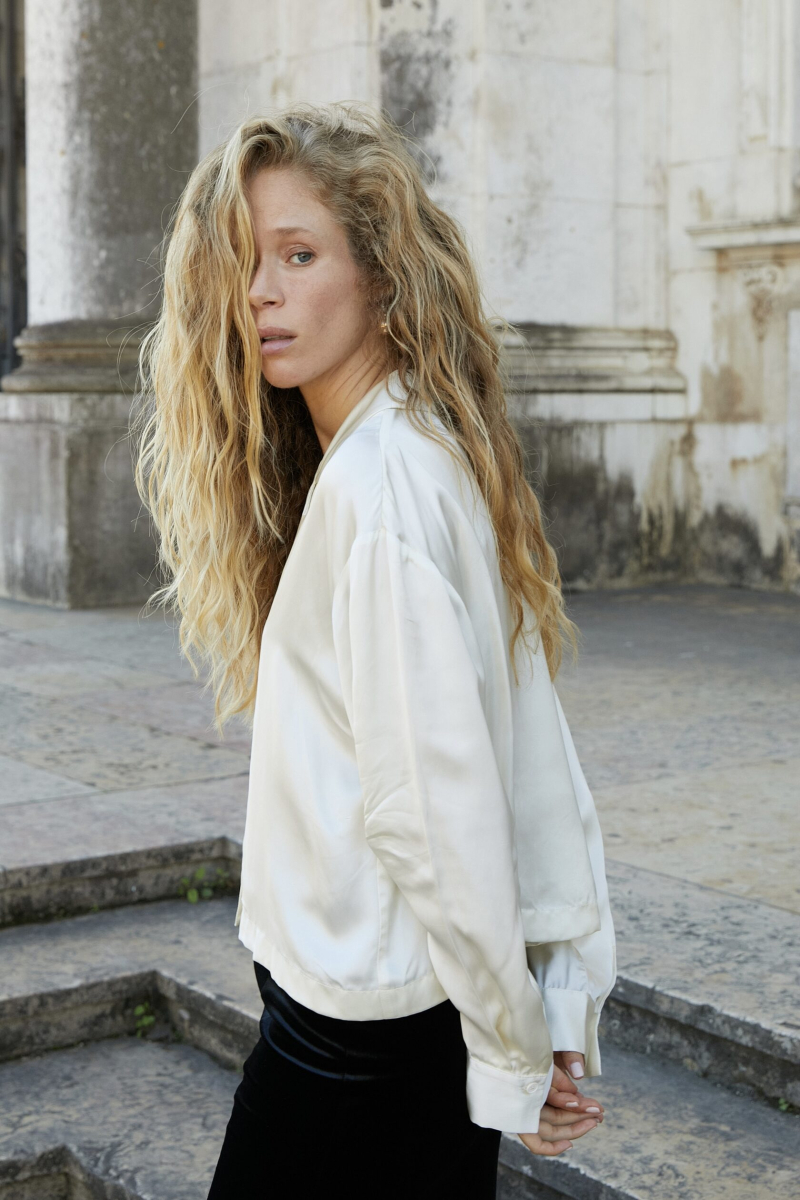 Рубашка оверсайз Marou, цвет: молочный, Mar3_2605 купить онлайн