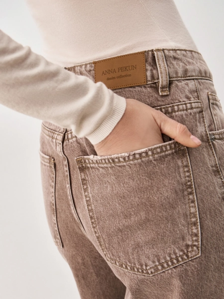 Джинсы WIDELEG ANNA PEKUN, цвет: коричневый, 53.2477.700 купить онлайн