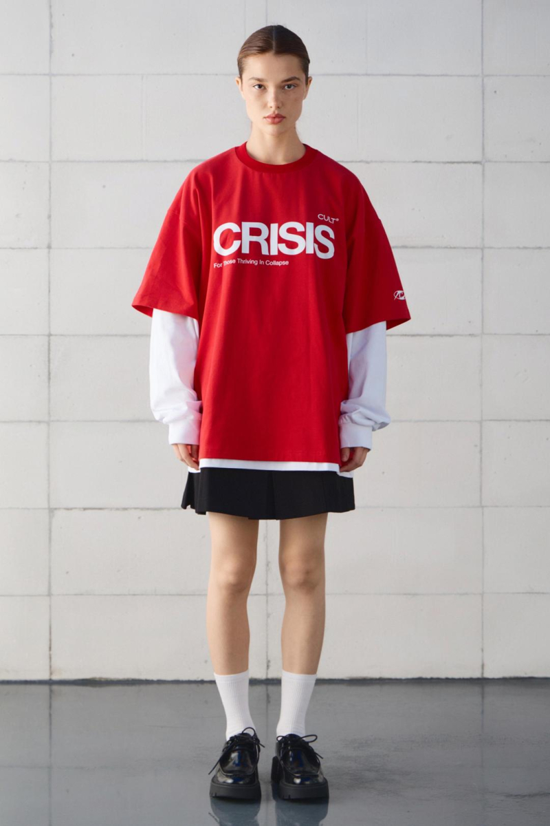Футболка Crisis CULT, цвет: красный,  купить онлайн