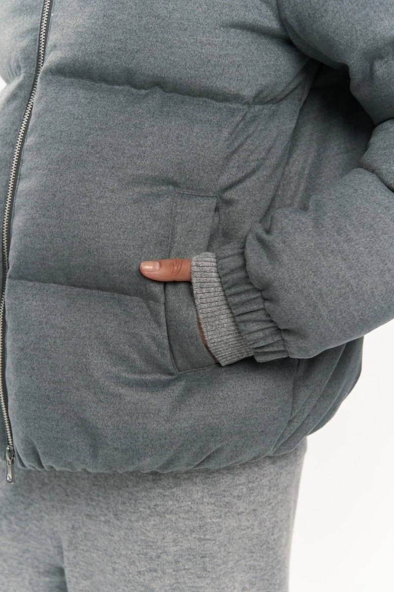 Пуховик "Люси" Manera Odevatca, цвет: серый, LWS-09-03-09 купить онлайн