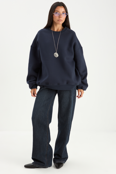 Свитшот из хлопка MIA AIM, цвет: темно-синий, MIA626 купить онлайн
