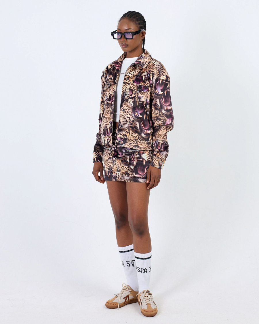 Юбка с принтом ягуар ASIA ST 71, цвет: бежевый, Ast71.skirt-jaguar-beige купить онлайн