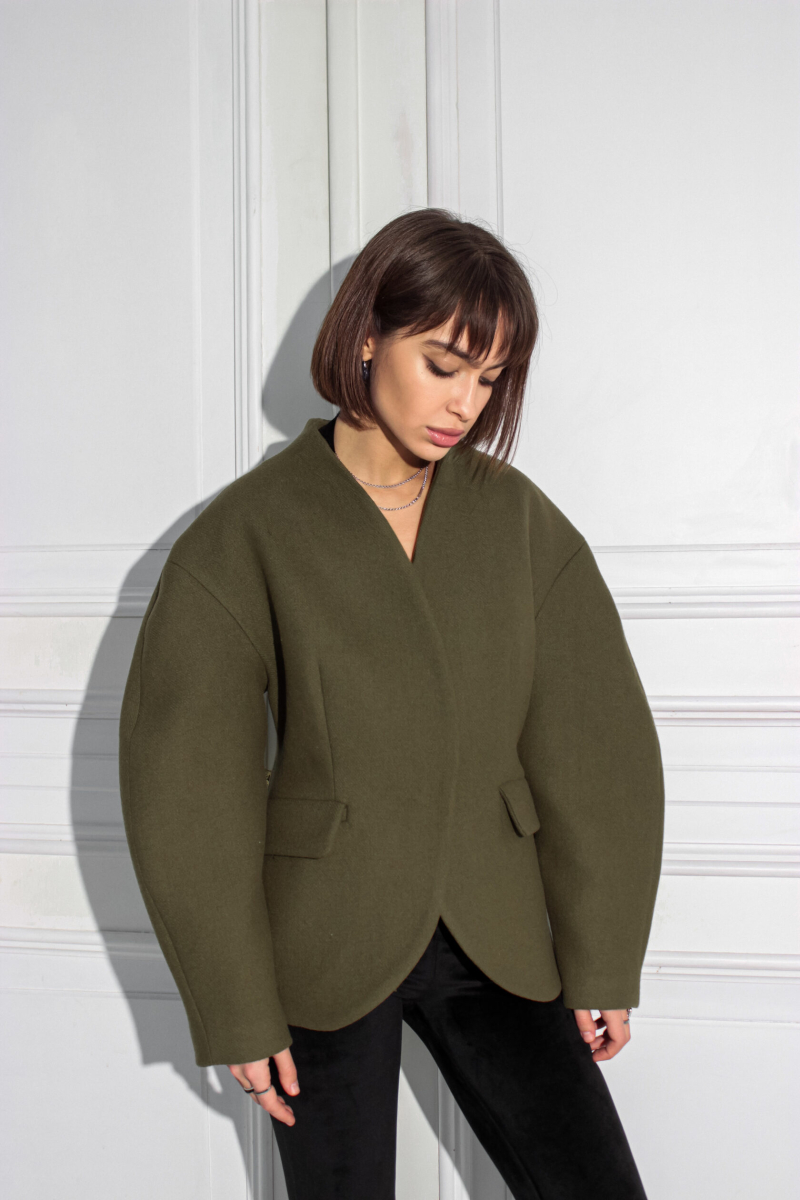 Пальто-пиджак приталенное GARCHIT, цвет: хаки, GARPaltPrKh купить онлайн