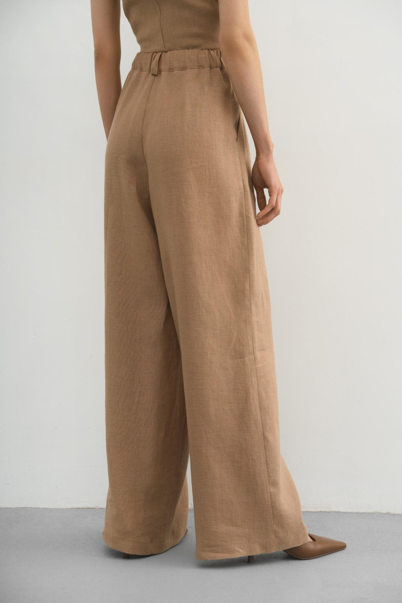 Брюки-палаццо Wild Desert PURE LINEN, цвет: бежевый,  купить онлайн