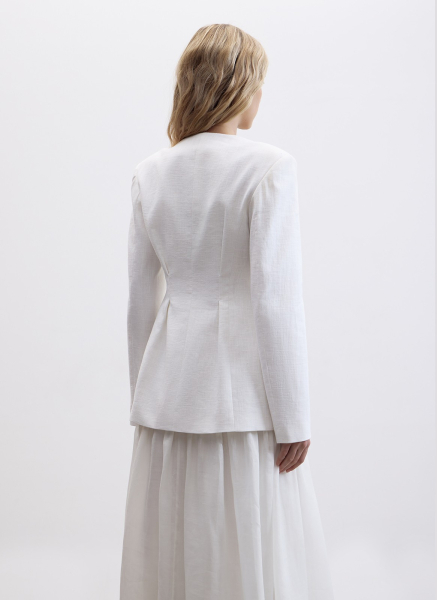 Жакет из крапивы ALL WE NEED, цвет: молочный, 2604W12102-21 купить онлайн