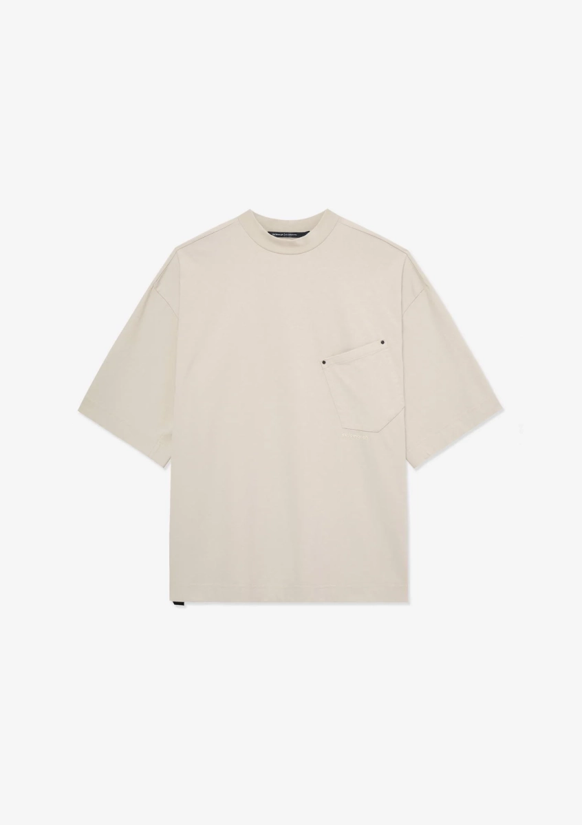 Оверсайз-футболка с наклонным карманом KRAKATAU, цвет: пепельно-белый, Tm124-43 купить онлайн