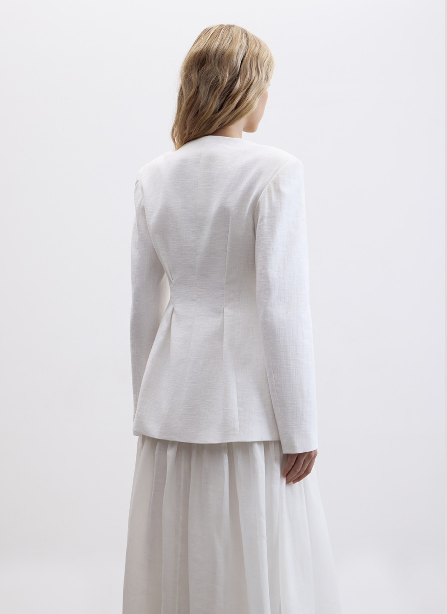 Жакет из крапивы ALL WE NEED, цвет: молочный, 2604W12102-21 купить онлайн