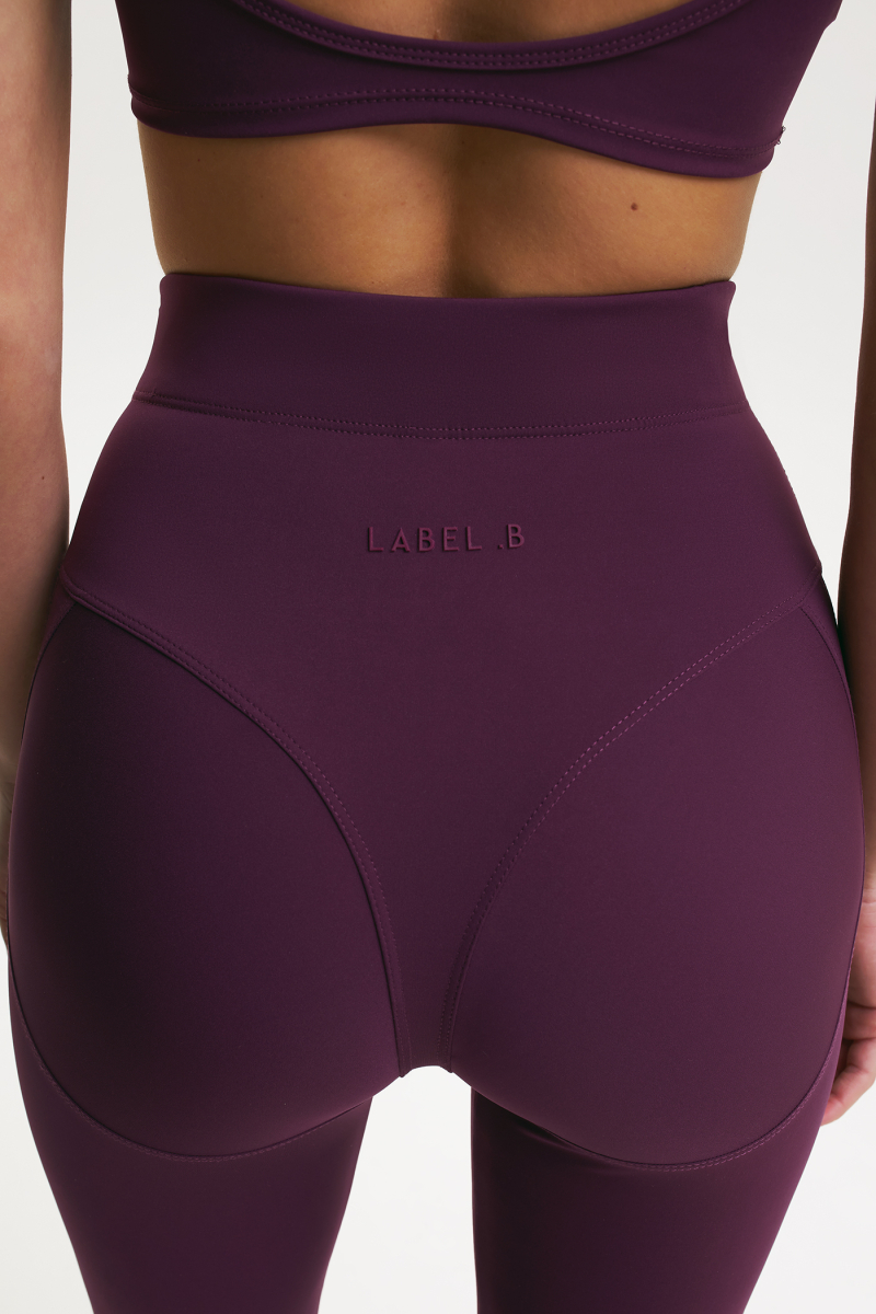 Легинсы с рельефами LABEL .B & TOUSSUN Label .B, цвет: фиолетовый,  купить онлайн