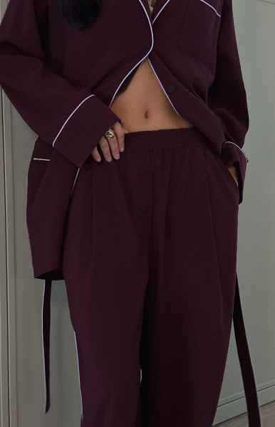 Брюки пижамные BURGUNDY Label .B, цвет: burgundy, Pt.18.3.10BRD купить онлайн