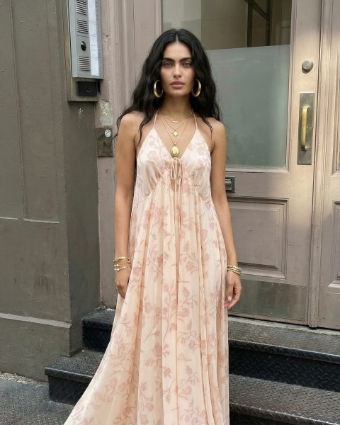 Платье шифоновое "Агния" BARDAK, цвет: бежевый, НФ-00000108 купить онлайн