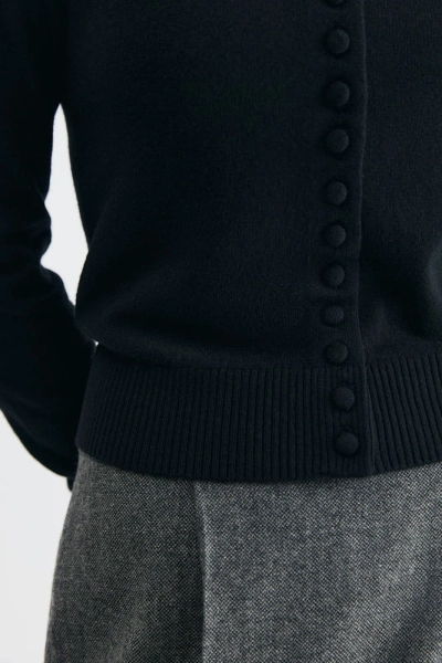 Кардиган на пуговицах из шерсти с кашемиром Daisyknit, цвет: Черный,  купить онлайн