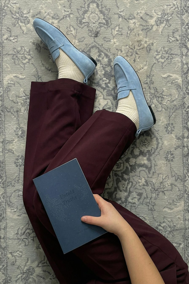 Лоферы из натуральной замши Lera Nena, цвет: голубой LN.108.19467.600 купить онлайн