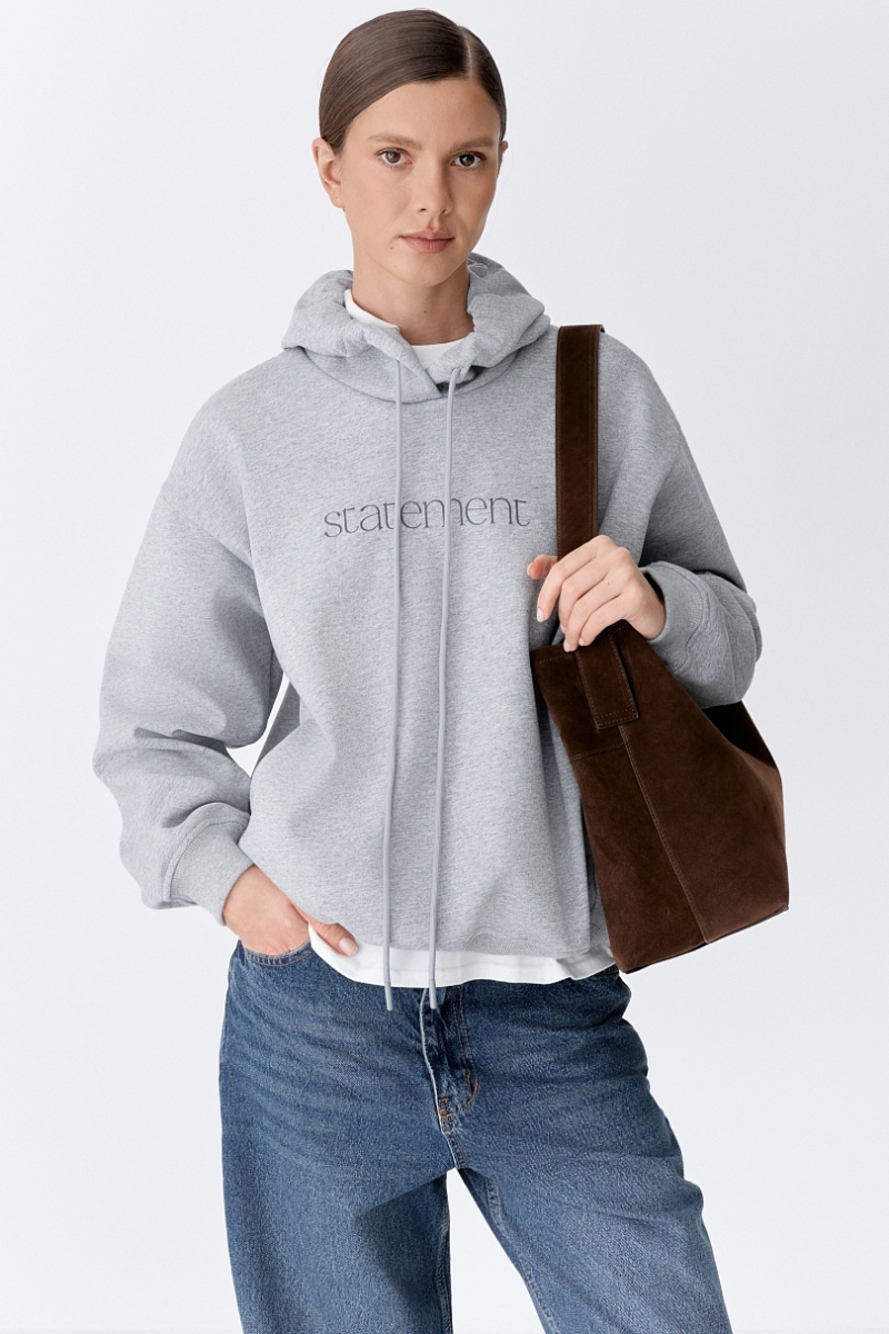 Сумка шоппер из натуральной замши Ricoco, цвет: темно-коричневый bag3/5 купить онлайн