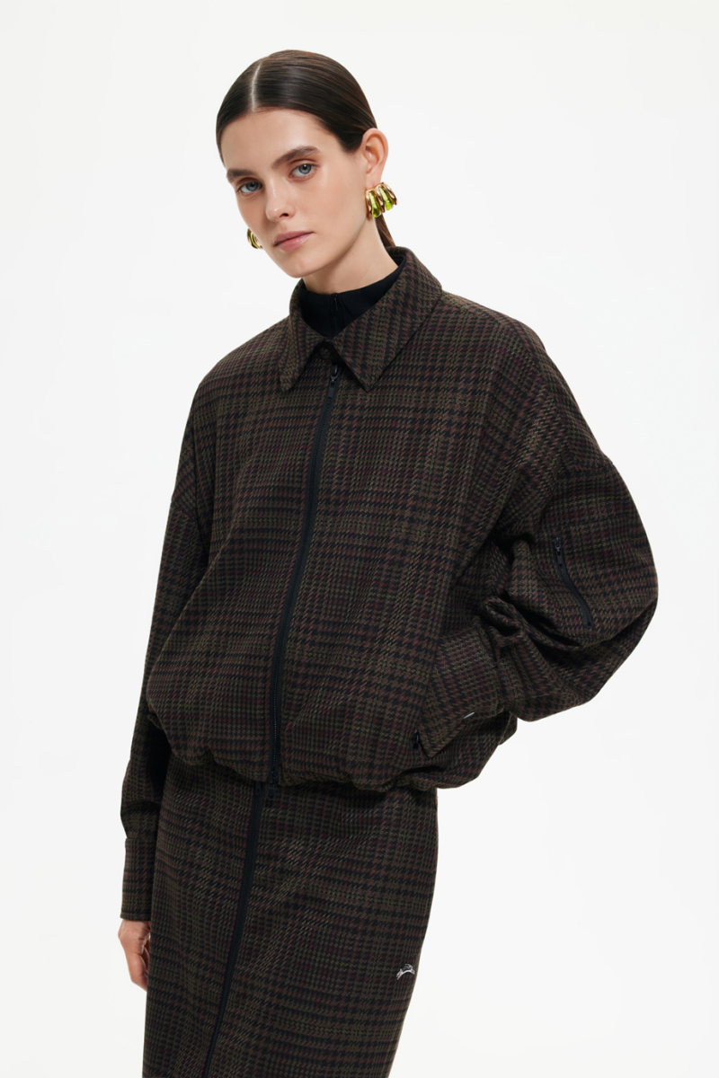 Жакет в клетку DREAMS BY ALENA AKHMADULLINA, цвет: хаки, 225102040204283/518000 купить онлайн