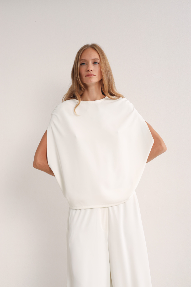 Пелерина fibi white issju, цвет: белый,  купить онлайн