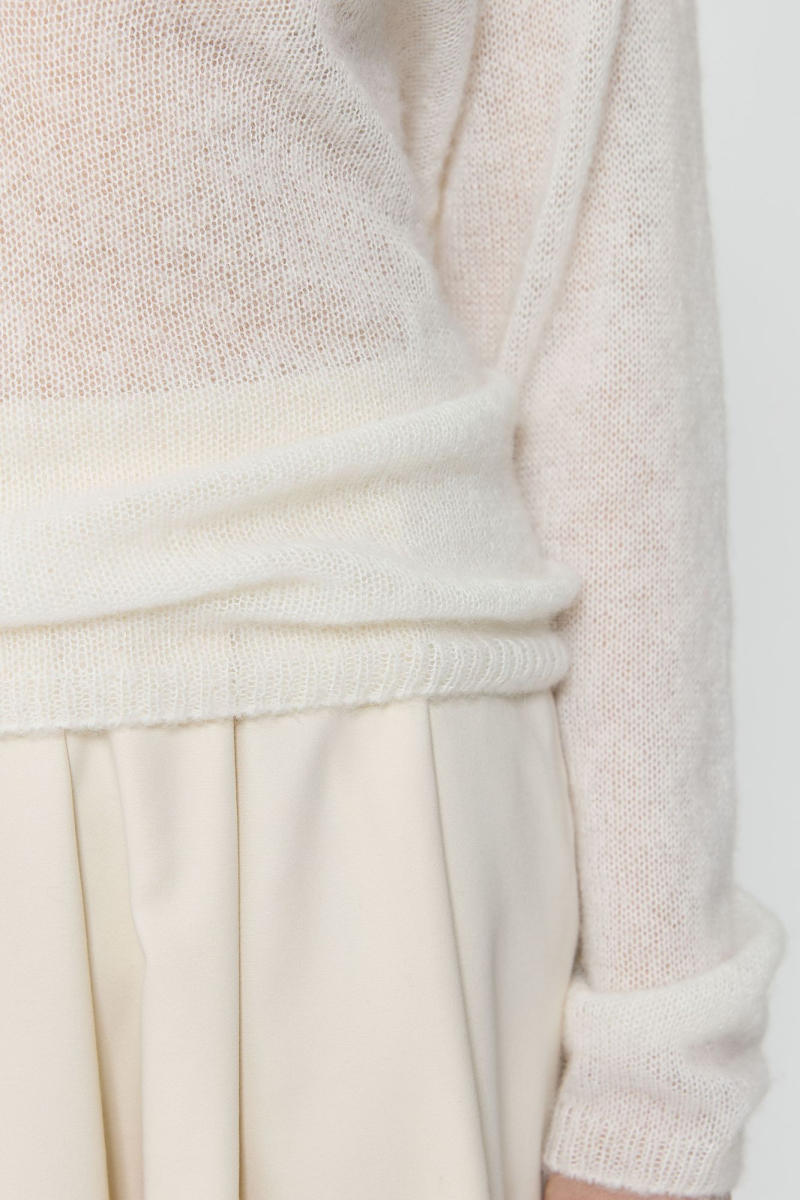 Пуловер с кружевом AROUND, цвет: молочный, 2111_85AM01 купить онлайн