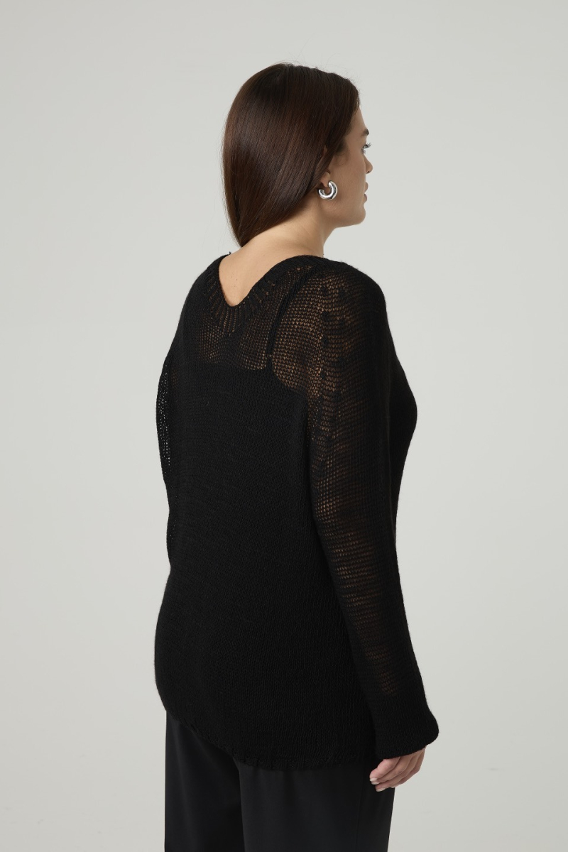 Джемпер вязаный "паутинка" 4forms, цвет: Черный, 65493 купить онлайн