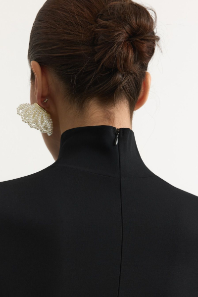 Платье с добавлением вискозы и хлопка TOPTOP, цвет: черно-белый, TTS.012.18598.910 купить онлайн