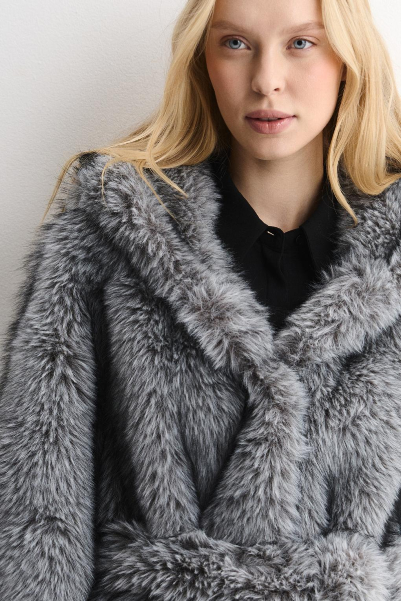Шуба ROVED ENEVOO, цвет: серый, 07117 купить онлайн