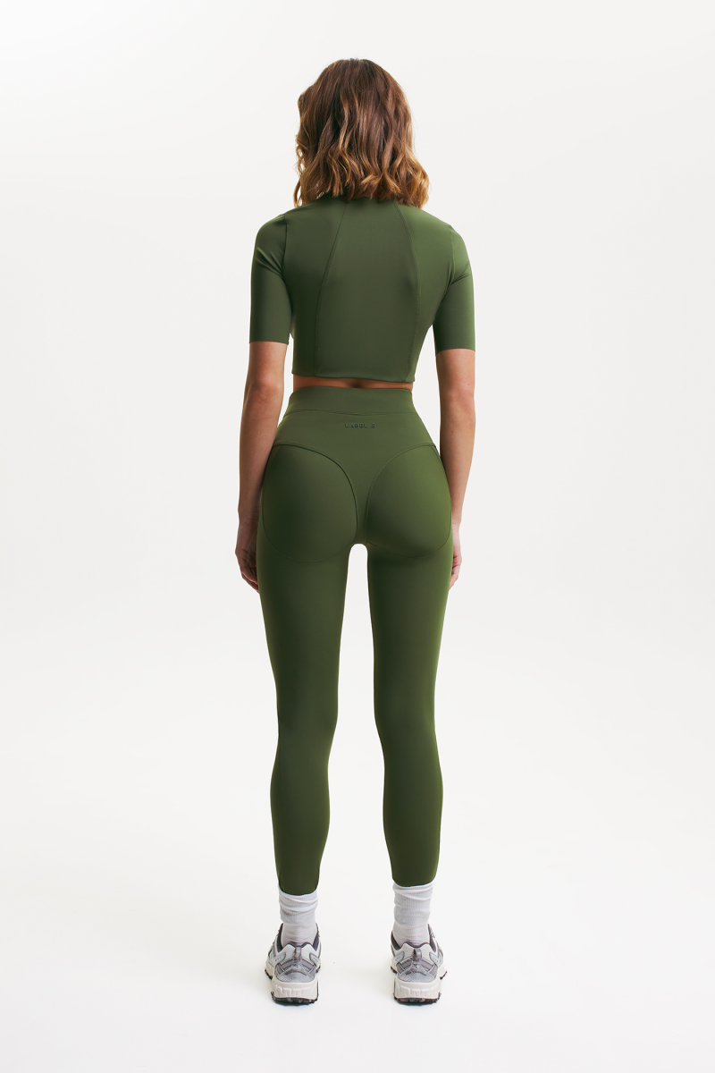 Футболка на молнии LABEL .B & TOUSSUN Label .B, цвет: зеленая,  купить онлайн
