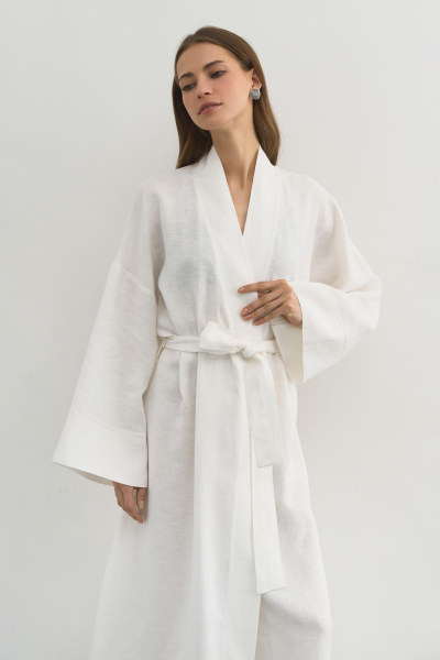 Кимоно Jane PURE LINEN, цвет: белый  купить онлайн