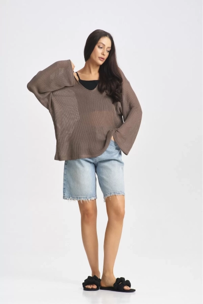 Лонгслив вязаный Brown Erist store, цвет: коричневый НФ-00002363 |новая коллекция купить онлайн