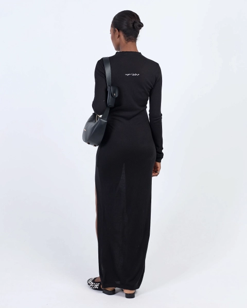 Платье длинное вязаное JE ASIA ST 71, цвет: Черный, Ast71.Je-dress-knit-bl купить онлайн