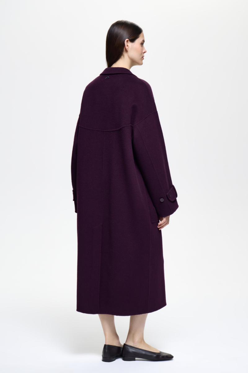 Пальто-кокон из шерсти DREAMS BY ALENA AKHMADULLINA, цвет: фиолетовый, 126101020204545/112000 купить онлайн