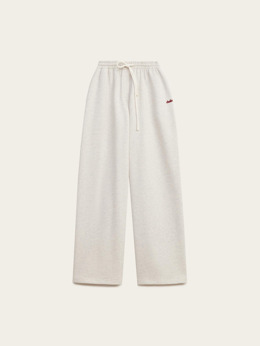 Брюки футер с вышивкой Chaika, цвет: серый-меланж, SS26PA03-115 купить онлайн