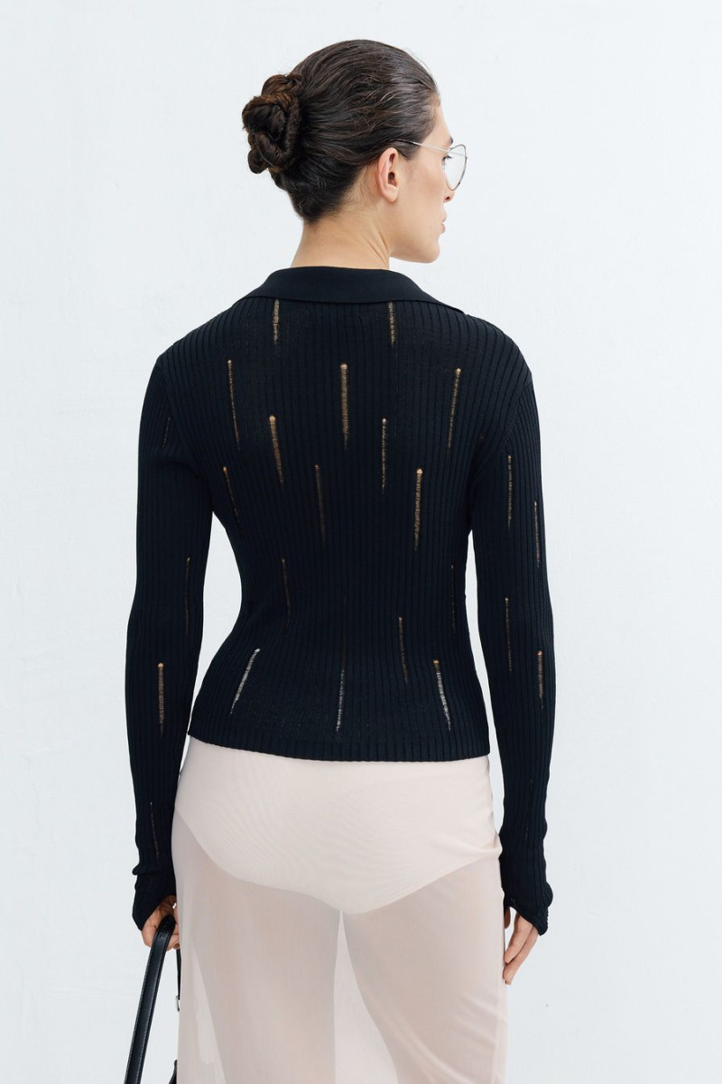 Джемпер из смесовой вискозы TOPTOP, цвет: Черный, TT.020.15341.900 купить онлайн