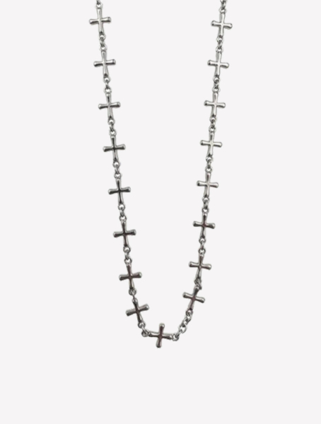 Цепь тонкая с крестами