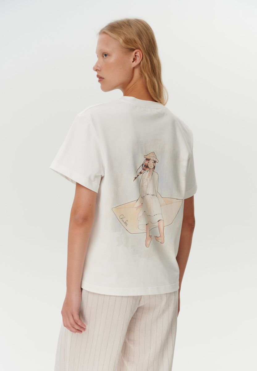 Футболка "Бумажный кораблик" CHUBA, цвет: белый, tshirt_paper_boat купить онлайн