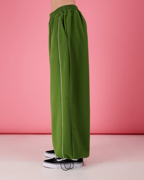 Джоггеры с кантом папоротник TABOO, цвет: зеленый, DgUPaporotnik купить онлайн