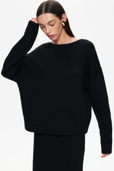 Джемпер с кашемиром и кружевом DREAMS BY ALENA AKHMADULLINA, цвет: Черный, 225104140304299/903000 купить онлайн