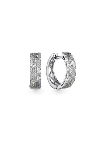 Серьги из серебра с фианитами
